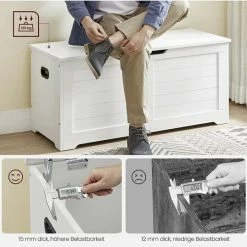 MIRA Home - Opbergkist - Schoenenbank - Wit - Hout - ‎100x40x46 -Lesser & Pavey-winkel 550x538 5