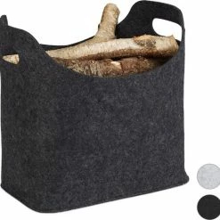 Relaxdays Houtmand Vilt - Mand Voor Haardhout - Draagtas - Viltmand - Houttas - Vilttas - Antraciet -Lesser & Pavey-winkel 550x539 10