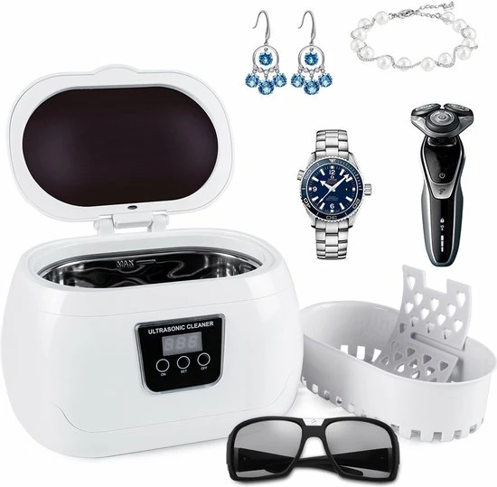 UTEN - Ultrasone Reiniger 600ml - Ultrasoon Reiniger Sieraden - 43khz Frequentie Ultrasoon Reinigingsapparaat - 5 Tijdsmodi - Met Automatische Stop (voor Brillen Sieraden Horloges Kunstgebit Ringen) 3 UTEN - Ultrasone Reiniger 600ml - Ultrasoon Reiniger Sieraden - 43khz Frequentie Ultrasoon Reinigingsapparaat - 5 Tijdsmodi - Met Automatische Stop (voor Brillen Sieraden Horloges Kunstgebit Ringen)