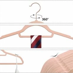 Acaza Set Van 30 Anti-Slip Kledinghangers - 30 Dunne Roze Kleerhangers / Kapstokken - Roze En Goud 13 Acaza Set Van 30 Anti-Slip Kledinghangers - 30 Dunne Roze Kleerhangers / Kapstokken - Roze En Goud -Lesser & Pavey-winkel 550x540 1