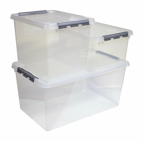 Sunware - Q-line Opbergbox 36L Transparant Metaal - 50 X 40 X 26 Cm 5 Sunware - Q-line Opbergbox 36L Transparant Metaal - 50 X 40 X 26 Cm - Afbeelding 3