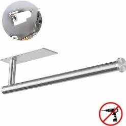 Disaja Keukenrolhouder Hangend Keuken Accessoires Keukenpapier Houder Zilver RVS