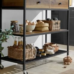 Mara Keukentrolley Op Wieltjes - Opbergtrolley - Serveerwagen - 2 Lades - 100 X 45 X 93 Cm -Lesser & Pavey-winkel 550x543 9