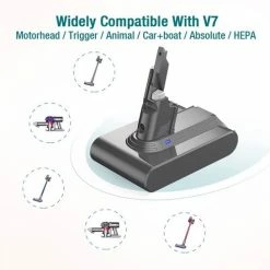 Power Tool Battery Vervangende Accu / Batterij Voor Dyson V7, Dyson V7 Fluffy, SV11 Animal - 21.6V 4000mAh Accu / Batterij -Lesser & Pavey-winkel 550x545 8