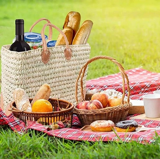 Baskin Boodschappentas - Riet - Damestas - Strandtas - Hyacint - Gevlochten - Handgemaakt - Zeegras 19 Baskin Boodschappentas - Riet - Damestas - Strandtas - Hyacint - Gevlochten - Handgemaakt - Zeegras - Afbeelding 17