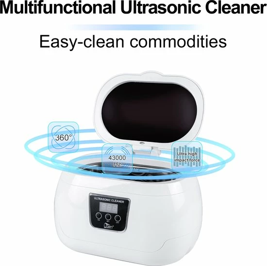 UTEN - Ultrasone Reiniger 600ml - Ultrasoon Reiniger Sieraden - 43khz Frequentie Ultrasoon Reinigingsapparaat - 5 Tijdsmodi - Met Automatische Stop (voor Brillen Sieraden Horloges Kunstgebit Ringen) 9 UTEN - Ultrasone Reiniger 600ml - Ultrasoon Reiniger Sieraden - 43khz Frequentie Ultrasoon Reinigingsapparaat - 5 Tijdsmodi - Met Automatische Stop (voor Brillen Sieraden Horloges Kunstgebit Ringen) - Afbeelding 7