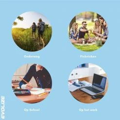 Evolize Bento Lunchbox In Japanse Stijl - Bento Lunch Box - 6 Compartimenten - Lekvrij - BPA-vrij - Milieuvriendelijk RVS - 1650ml - Blauw -Lesser & Pavey-winkel 550x546 6