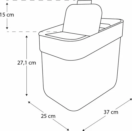 Curver Ready To Collect Prullenbak - 20L - Donkergrijs/Lichtgrijs 5 Curver Ready To Collect Prullenbak - 20L - Donkergrijs/Lichtgrijs - Afbeelding 3