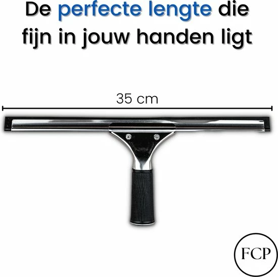 Raamwisser - Raamtrekker - Ruitenreiniger - Raam – Ruit – Roestvrijstaal – Rubber – Universeel – Schoonmaakartikelen - Zwart – 35 CM - FCProducts - Raamreiniging - Verwisselbaar - Roestvrijstaal 8 Raamwisser - Raamtrekker - Ruitenreiniger - Raam – Ruit – Roestvrijstaal – Rubber – Universeel – Schoonmaakartikelen - Zwart – 35 CM - FCProducts - Raamreiniging - Verwisselbaar - Roestvrijstaal - Afbeelding 6