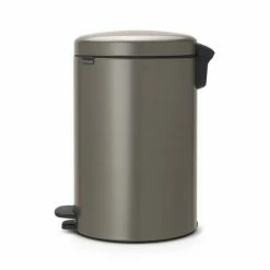 Brabantia NewIcon Prullenbak - 20 L - Platinum -Lesser & Pavey-winkel 550x550 108