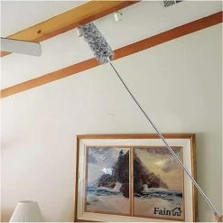 Fain® Plumeau Met Telescoopsteel – Grijs – 80 Tot 240 Cm – Inclusief Microvezel Doek - Uitschuifbaar – Wasbaar - Flexibel 360° Draaibaar – Duster - Microvezel Ragebol -Lesser & Pavey-winkel 550x550 11