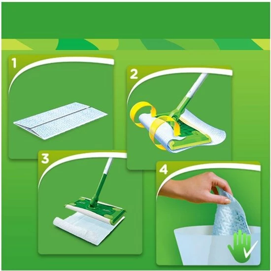 Swiffer Sweeper - 36 Navullingen - Doekjes Voor Vloeren 9 Swiffer Sweeper - 36 Navullingen - Doekjes Voor Vloeren - Afbeelding 7
