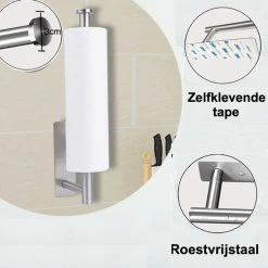 Disaja Keukenrolhouder Hangend Keuken Accessoires Keukenpapier Houder Zilver RVS -Lesser & Pavey-winkel 550x550 127