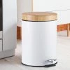 OMID HOME® - Bamboe Pedaalemmer - 3 Liter - Afvalemmer Badkamer - Afvalbak Toilet - Softclose - Wit -Lesser & Pavey-winkel 550x550 129