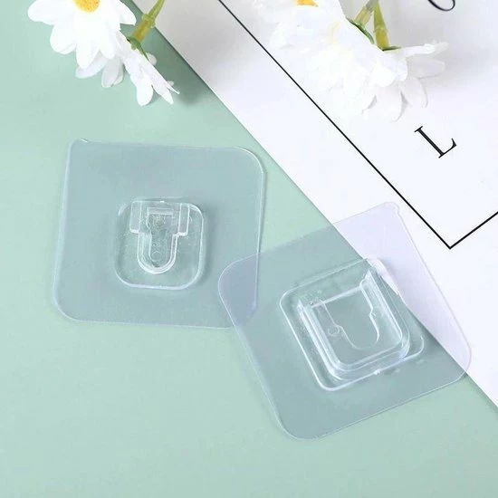 Merkloos Zelfklevende Haken 20 Paar / Extra Stevig Dubbelzijdig Tape / Muur Hanger / Ophanghaakjes / Wand Haken / Dubbelzijdig Schilderij Haakjes / Fotolijst Haakjes / Waterproof / Zonder Gaten Ophangen. 5 Merkloos Zelfklevende Haken 20 Paar / Extra Stevig Dubbelzijdig Tape / Muur Hanger / Ophanghaakjes / Wand Haken / Dubbelzijdig Schilderij Haakjes / Fotolijst Haakjes / Waterproof / Zonder Gaten Ophangen. - Afbeelding 3