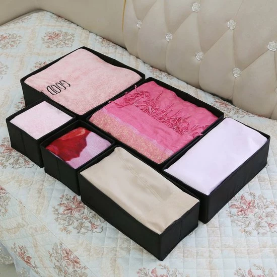 SEPH Kast Organizers - Zwart - Set 6 Stuks - Opberg Boxen - Opberg Mand 8 SEPH Kast Organizers - Zwart - Set 6 Stuks - Opberg Boxen - Opberg Mand - Afbeelding 6