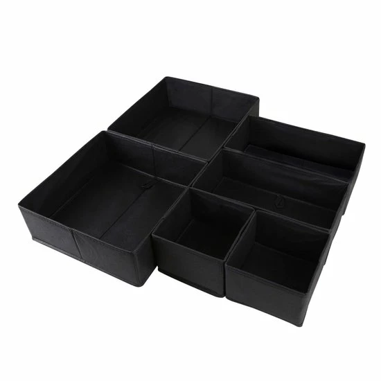 SEPH Kast Organizers - Zwart - Set 6 Stuks - Opberg Boxen - Opberg Mand 11 SEPH Kast Organizers - Zwart - Set 6 Stuks - Opberg Boxen - Opberg Mand - Afbeelding 9