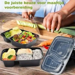 Deliqart Meal Prep Bakjes - 10 Stuks - 2 Compartimenten - Vershoudbakjes - Meal Prep - 1L - Magnetron Bakjes Met Deksel - Vershouddoos 15 Deliqart Meal Prep Bakjes - 10 Stuks - 2 Compartimenten - Vershoudbakjes - Meal Prep - 1L - Magnetron Bakjes Met Deksel - Vershouddoos -Lesser & Pavey-winkel 550x550 185