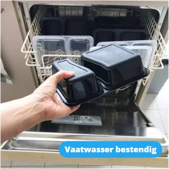 Deliqart Meal Prep Bakjes - 10 Stuks - 2 Compartimenten - Vershoudbakjes - Meal Prep - 1L - Magnetron Bakjes Met Deksel - Vershouddoos 11 Deliqart Meal Prep Bakjes - 10 Stuks - 2 Compartimenten - Vershoudbakjes - Meal Prep - 1L - Magnetron Bakjes Met Deksel - Vershouddoos - Afbeelding 9