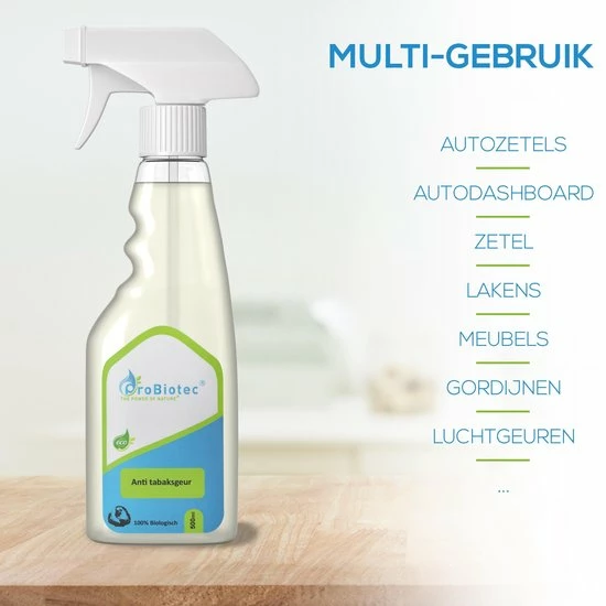ProBiotec® Tabak Geurverwijderaar – Ecologisch En Bioactieve Rooklucht Verwijderaar – Voor Lucht- En Oppervlaktegeuren – 500ml Spray-fles Met Natuurlijke Ontgeurder Anti Tabak Antitabak 8 ProBiotec® Tabak Geurverwijderaar – Ecologisch En Bioactieve Rooklucht Verwijderaar – Voor Lucht- En Oppervlaktegeuren – 500ml Spray-fles Met Natuurlijke Ontgeurder Anti Tabak Antitabak - Afbeelding 6