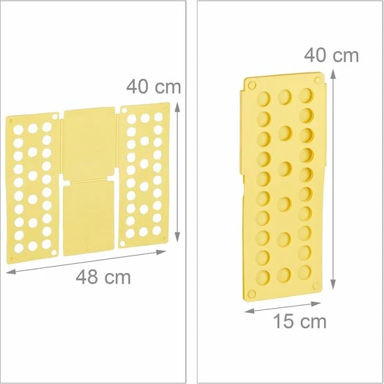Relaxdays Vouwplank Set Van 2 - Kleding Vouwhulp - Kledingvouwer - Was Netjes Opvouwen 4 Relaxdays Vouwplank Set Van 2 - Kleding Vouwhulp - Kledingvouwer - Was Netjes Opvouwen - Afbeelding 2