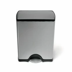 Simplehuman Deluxe Rectangular Pedaalemmer - 50 L - Mat RVS 13 Simplehuman Deluxe Rectangular Pedaalemmer - 50 L - Mat RVS -Lesser & Pavey-winkel 550x550 252