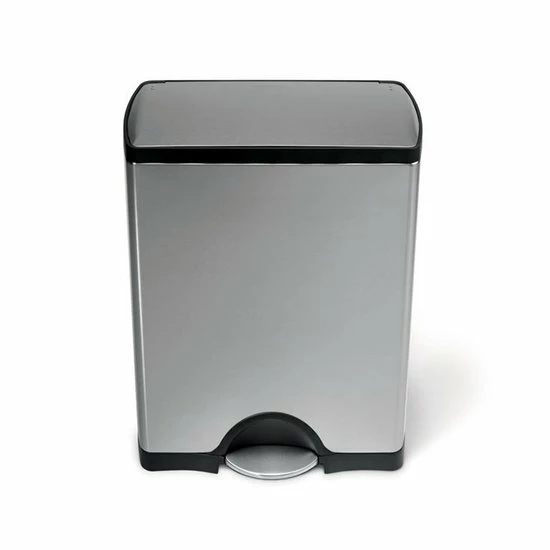 Simplehuman Deluxe Rectangular Pedaalemmer - 50 L - Mat RVS 6 Simplehuman Deluxe Rectangular Pedaalemmer - 50 L - Mat RVS - Afbeelding 4