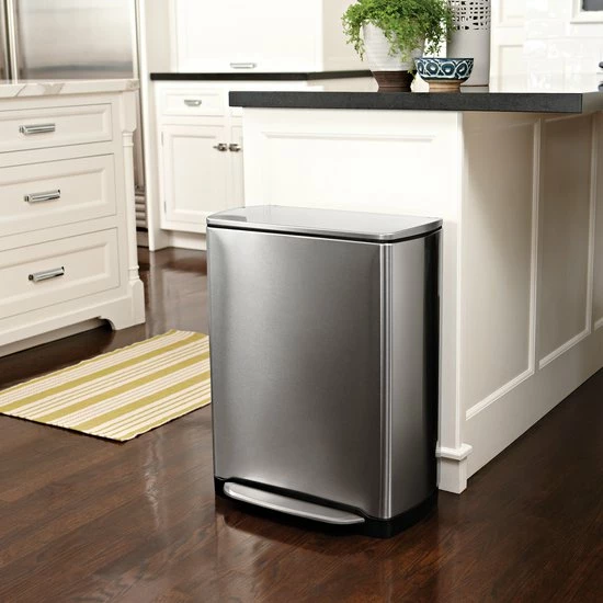 Simplehuman Deluxe Rectangular Pedaalemmer - 50 L - Mat RVS 7 Simplehuman Deluxe Rectangular Pedaalemmer - 50 L - Mat RVS - Afbeelding 5