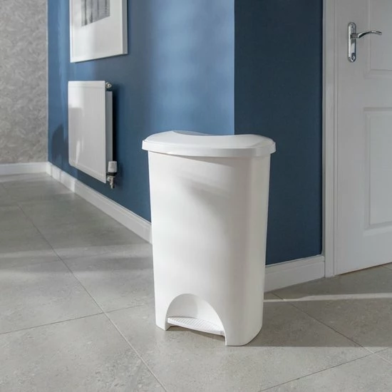 De Bries Pedaalemmer - Prullenbak - Afvalbak - 50 Liter – Wit 4 De Bries Pedaalemmer - Prullenbak - Afvalbak - 50 Liter – Wit - Afbeelding 2