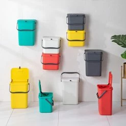 Homra Wall-up Prullenbak – Inbouwprullenbak 8L Inhoud – GFT Bakje - Werkblad Afvalemmer - Geel -Lesser & Pavey-winkel 550x550 315