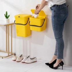 Homra Wall-up Prullenbak – Inbouwprullenbak 8L Inhoud – GFT Bakje - Werkblad Afvalemmer - Geel -Lesser & Pavey-winkel 550x550 319