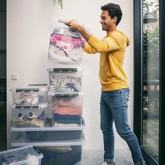 Sunware - Q-line Opbergbox 36L Transparant Metaal - 50 X 40 X 26 Cm 10 Sunware - Q-line Opbergbox 36L Transparant Metaal - 50 X 40 X 26 Cm - Afbeelding 8