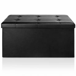 Casaria Klapbare Bank – Zitbank - MDF - 80x40x40 Cm Zwart -Lesser & Pavey-winkel 550x550 446