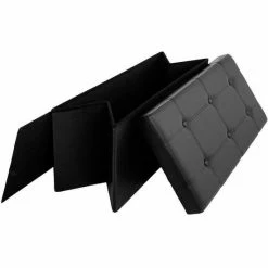 Casaria Klapbare Bank – Zitbank - MDF - 80x40x40 Cm Zwart -Lesser & Pavey-winkel 550x550 447