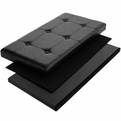 Casaria Klapbare Bank – Zitbank - MDF - 80x40x40 Cm Zwart -Lesser & Pavey-winkel 550x550 448