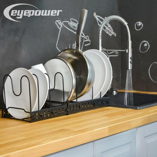 Maklik Telescopische Organizer Voor Pannen - 8 Vakken - 30-57cm Verstelbaar Legbord Voor Lade 5 Maklik Telescopische Organizer Voor Pannen - 8 Vakken - 30-57cm Verstelbaar Legbord Voor Lade - Afbeelding 3