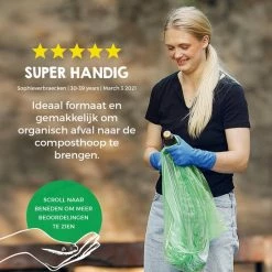 Mr. Green Mind Biozakken 6 Liter 75 Stuks Biologisch Afbreekbare Afvalzakken – 35 X 36 Cm - 100% Composteerbare Vuilniszakken - Incl. Dispenser - Gft Afvalzakken -Lesser & Pavey-winkel 550x550 545