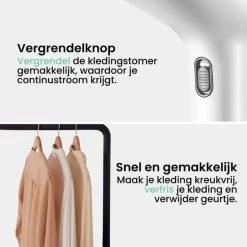 Vonia Kledingstomer – Handstomer Voor Kleding, Textiel En Stof – 350ML -Wit/Grijs 15 Vonia Kledingstomer – Handstomer Voor Kleding, Textiel En Stof – 350ML -Wit/Grijs -Lesser & Pavey-winkel 550x550 548