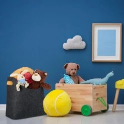 Relaxdays Houtmand Vilt - Mand Voor Haardhout - Draagtas - Viltmand - Houttas - Vilttas - Antraciet -Lesser & Pavey-winkel 550x550 599