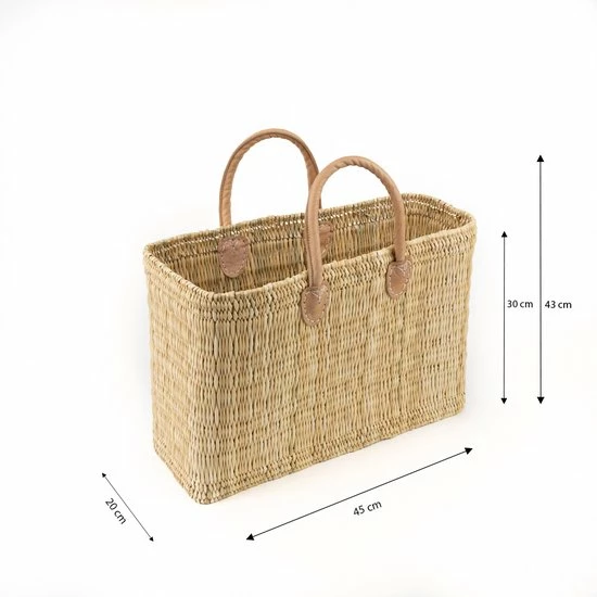 Baskin Boodschappentas - Riet - Damestas - Strandtas - Hyacint - Gevlochten - Handgemaakt - Zeegras 4 Baskin Boodschappentas - Riet - Damestas - Strandtas - Hyacint - Gevlochten - Handgemaakt - Zeegras - Afbeelding 2