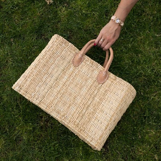 Baskin Boodschappentas - Riet - Damestas - Strandtas - Hyacint - Gevlochten - Handgemaakt - Zeegras 5 Baskin Boodschappentas - Riet - Damestas - Strandtas - Hyacint - Gevlochten - Handgemaakt - Zeegras - Afbeelding 3