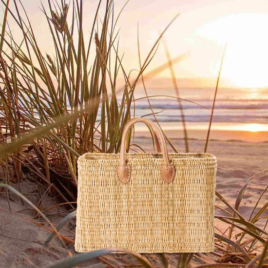 Baskin Boodschappentas - Riet - Damestas - Strandtas - Hyacint - Gevlochten - Handgemaakt - Zeegras 11 Baskin Boodschappentas - Riet - Damestas - Strandtas - Hyacint - Gevlochten - Handgemaakt - Zeegras - Afbeelding 9