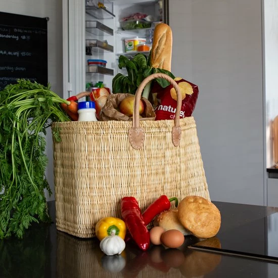 Baskin Boodschappentas - Riet - Damestas - Strandtas - Hyacint - Gevlochten - Handgemaakt - Zeegras 16 Baskin Boodschappentas - Riet - Damestas - Strandtas - Hyacint - Gevlochten - Handgemaakt - Zeegras - Afbeelding 14