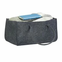 Relaxdays Houtmand Van Vilt - Haardhout Tas - Draagtas - Vilttas - Flexibel - Opbergmand - Antraciet -Lesser & Pavey-winkel 550x550 647
