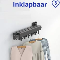 Magnificos - Wanddroogrek - Droogrek Muur- Hangdroogrek - Wasrek Hangend – Wasrek Muur – Wasrek - Zwart - Inklapbaar -Lesser & Pavey-winkel 550x550 659