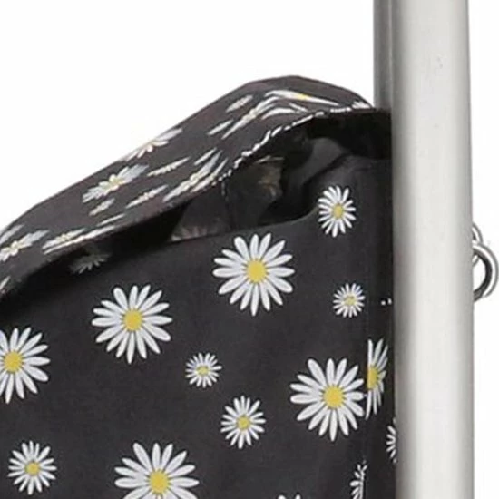 Beagles Alberic Boodschappen Trolley - Bloem Zwart 9 Beagles Alberic Boodschappen Trolley - Bloem Zwart - Afbeelding 7