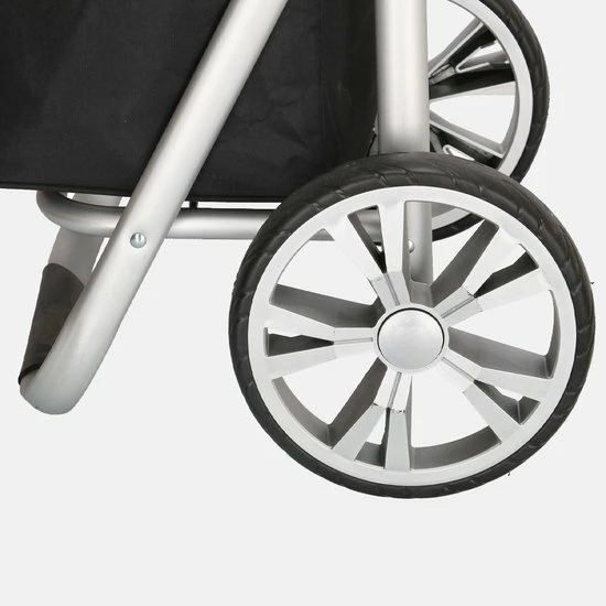 Beagles Alberic Boodschappen Trolley - Bloem Zwart 16 Beagles Alberic Boodschappen Trolley - Bloem Zwart - Afbeelding 14