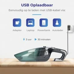 Customate Kruimeldief – Handstofzuiger – Auto Stofzuiger – 4 Kopstukken – Snoerloos – 12V – 1L Stofreservoir – 65dB Kruimeldief -Lesser & Pavey-winkel 550x550 696