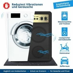 Etm Anti Trillingsmat - Wasmachine En Wasdroger - Geluidsdempende Antislip Mat - Trillingsdemper - 19,7 Mm - 60 X 60 Cm 11 Etm Anti Trillingsmat - Wasmachine En Wasdroger - Geluidsdempende Antislip Mat - Trillingsdemper - 19,7 Mm - 60 X 60 Cm -Lesser & Pavey-winkel 550x550 743