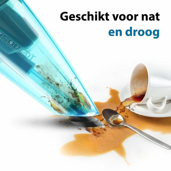 TurboTronic LUX400 Kruimelzuiger – Handstofzuiger Nat En Droog - Zilver/Blauw 8 TurboTronic LUX400 Kruimelzuiger – Handstofzuiger Nat En Droog - Zilver/Blauw - Afbeelding 6